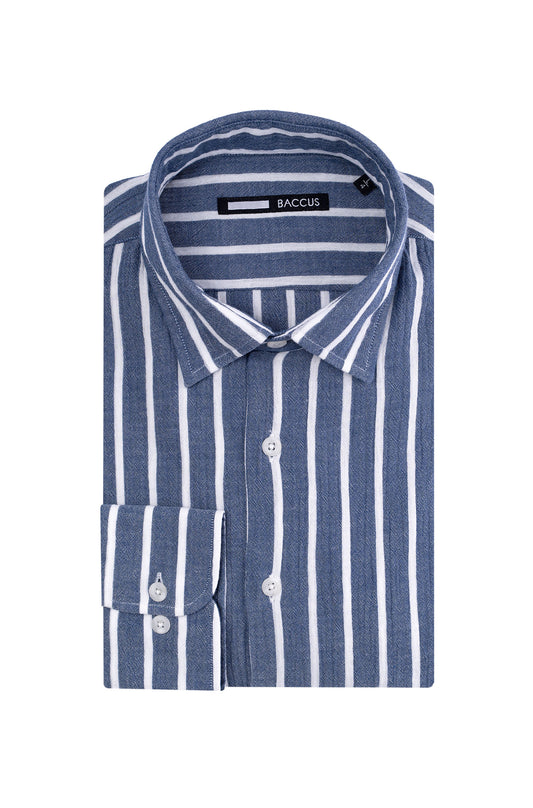 Camisa fit regular - Azul