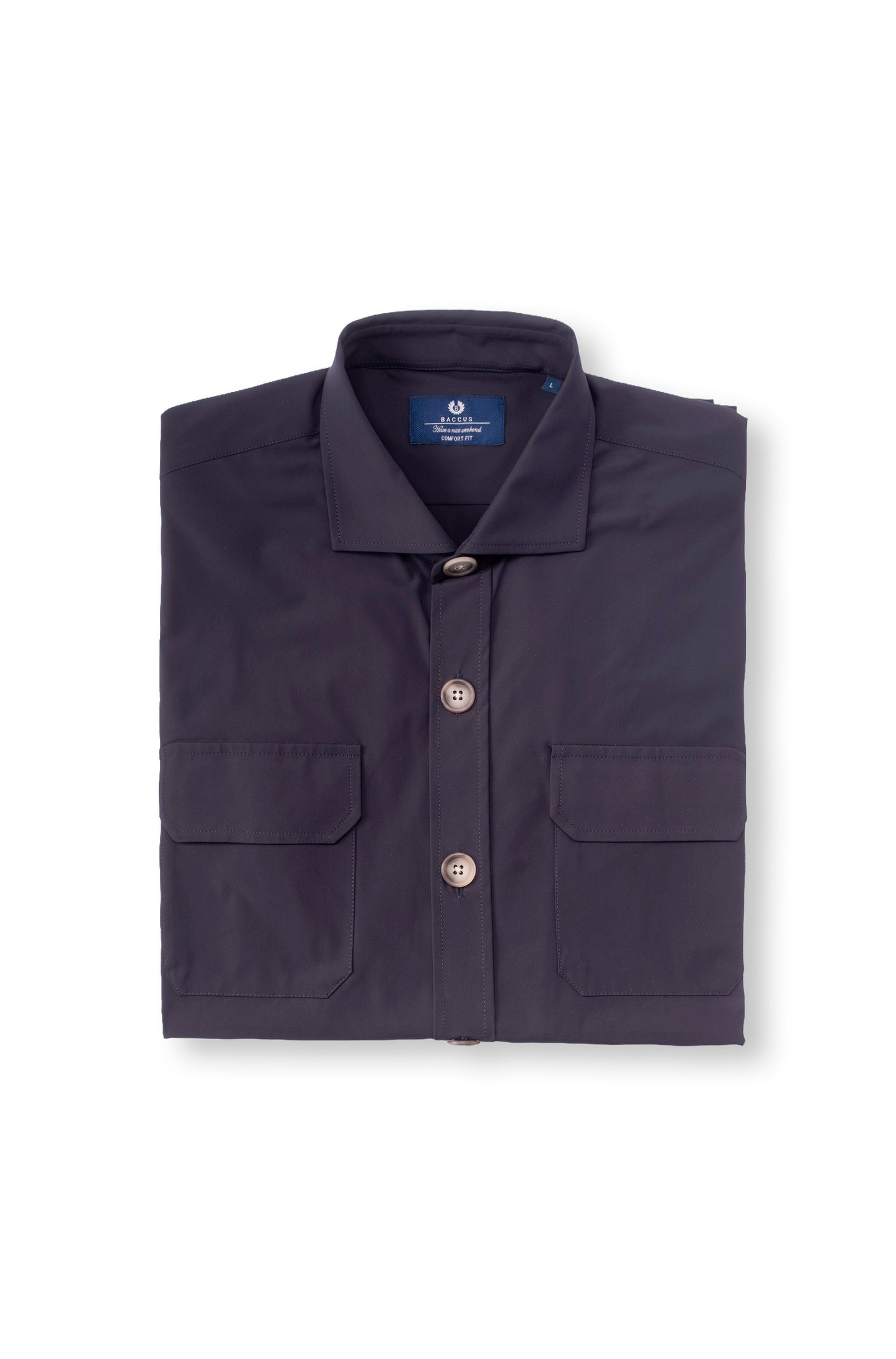 Overshirt lisa para homem - Marinho