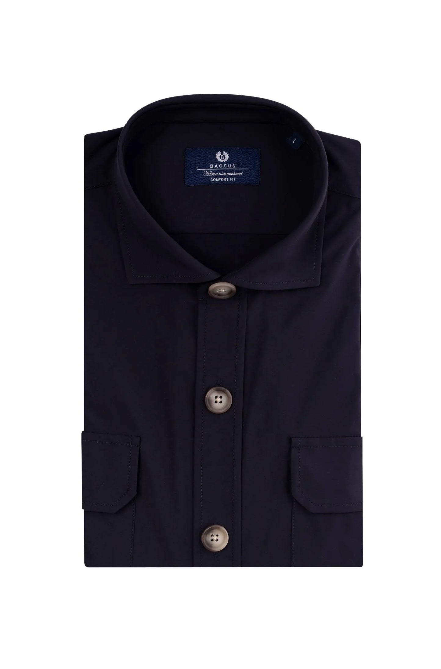 Overshirt lisa para homem - Marinho