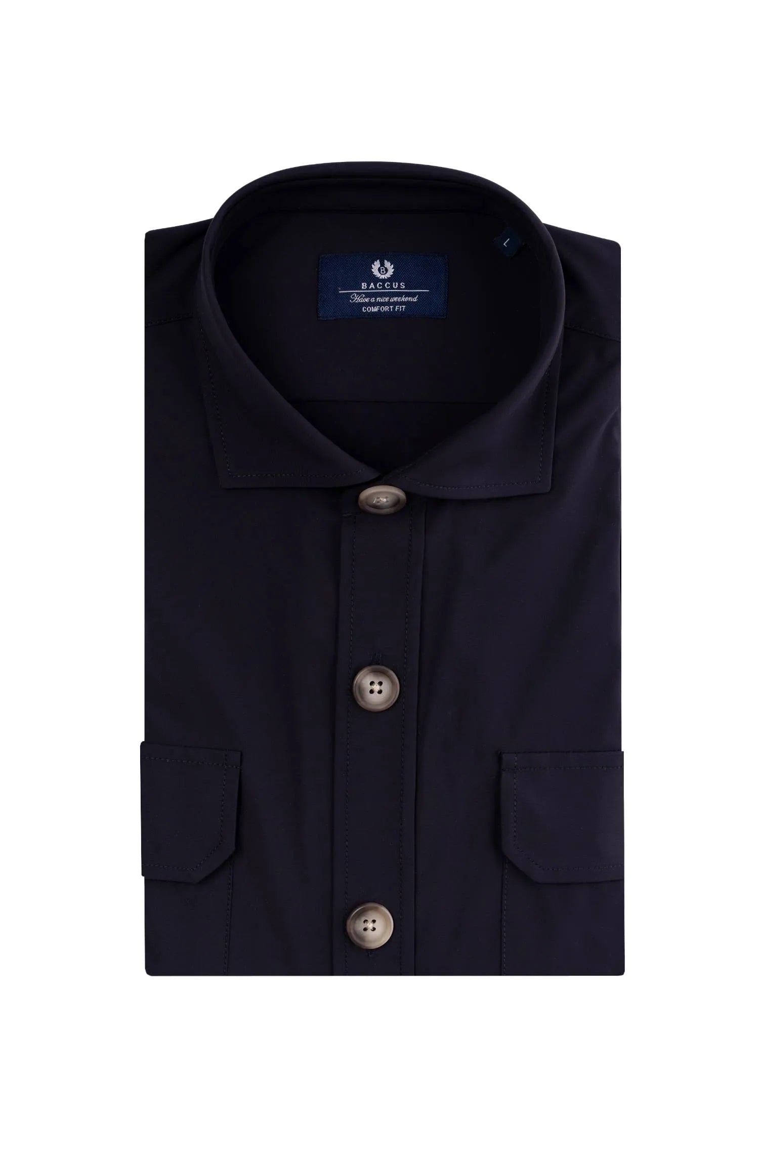 Overshirt lisa para homem - Marinho