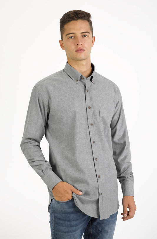 Camisa lisa para homem - Cinza