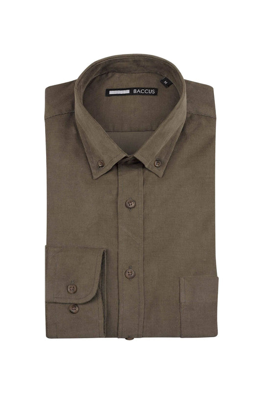 Men's corduroy shirt - Green