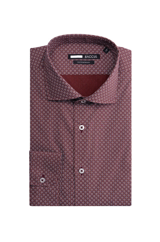 Camisa Baccus estampada - Bordeaux