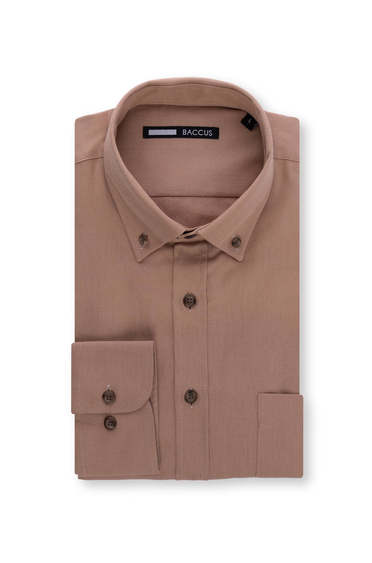Camisa lisa para homem - Bege