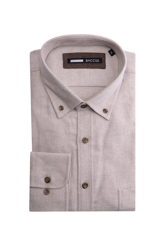 Camisa lisa para homem - Bege