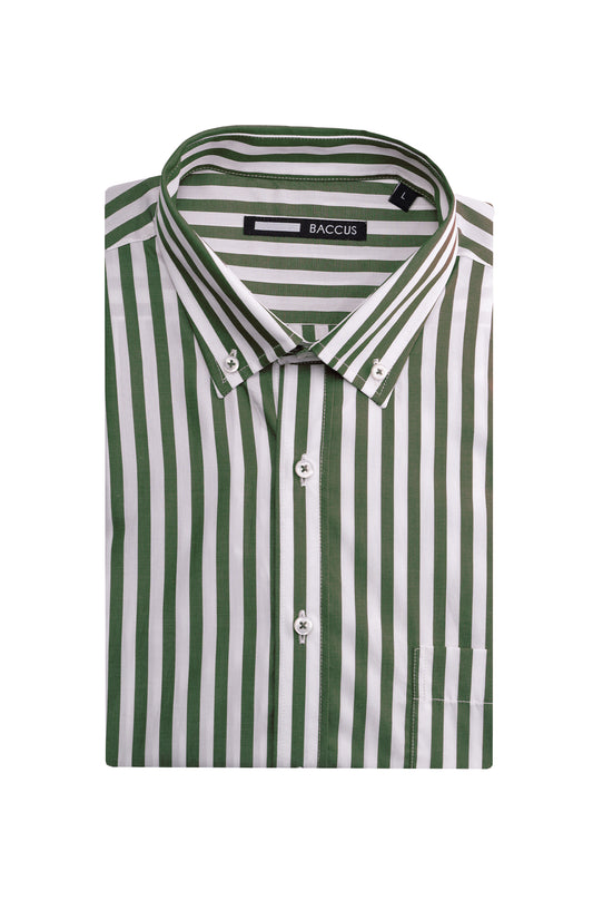 Camisa de homem com risca - Verde