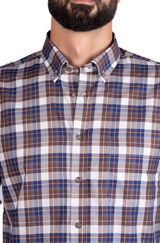 Camisa xadrez Baccus - Bege