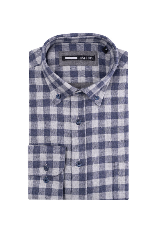 Camisa para homem xadrez  - Azul