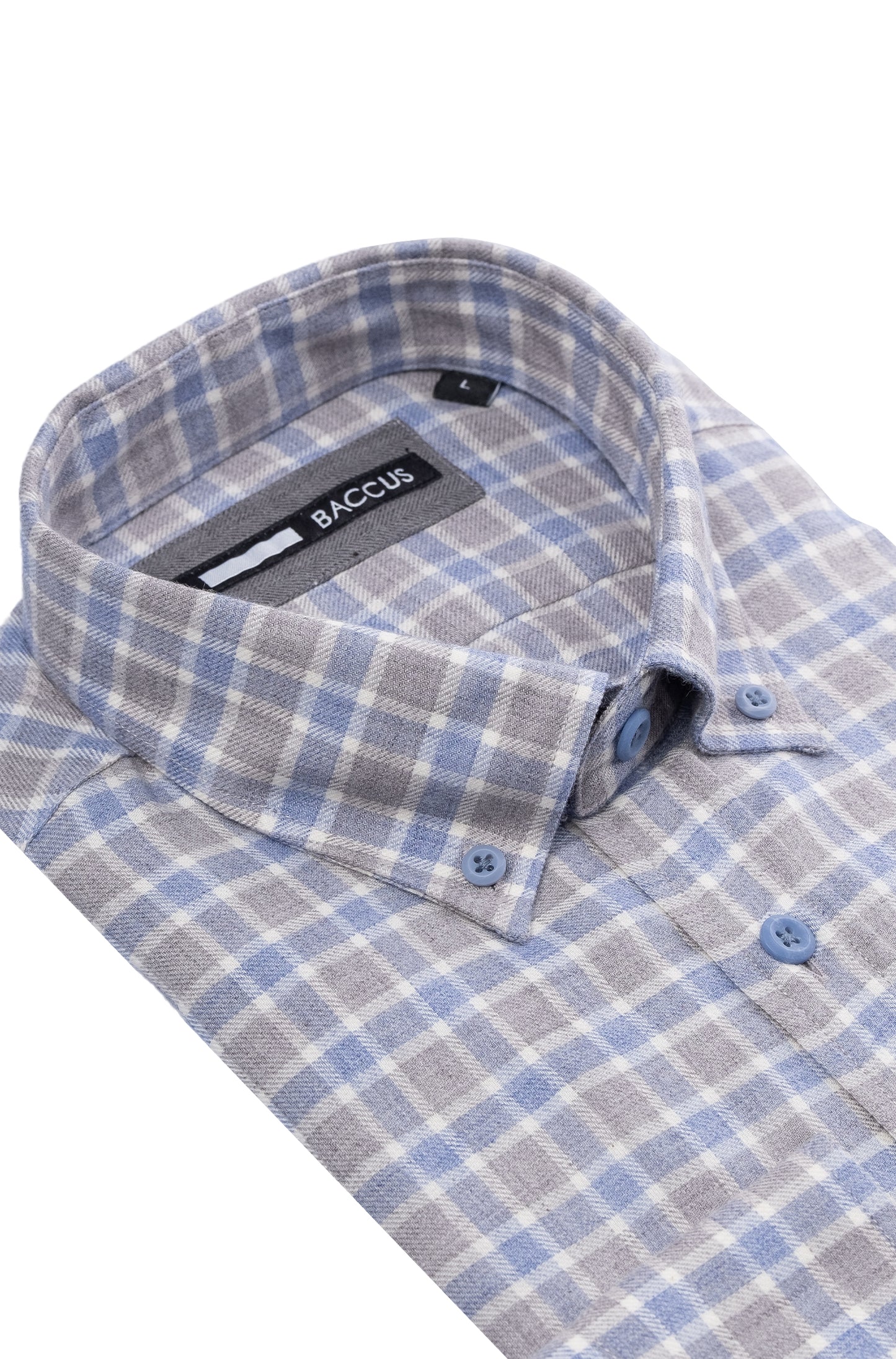 Camisa com padrão xadrez - Azul