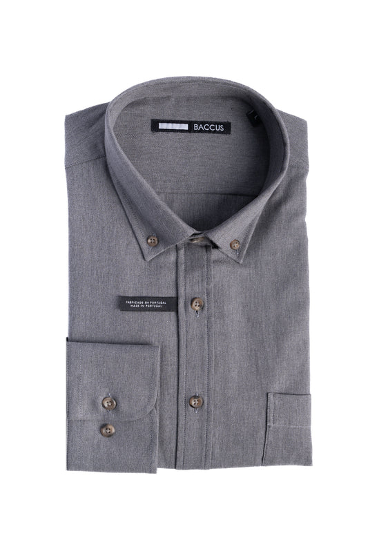 Camisa lisa para homem - Cinza