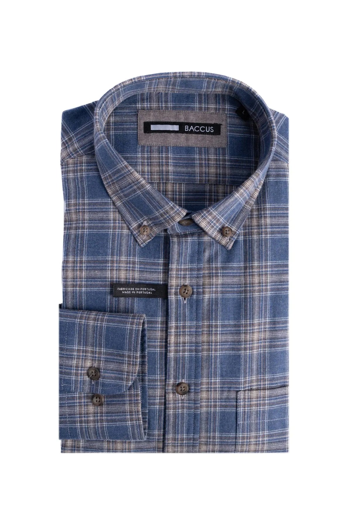 Camisa xadrez masculina - Azul