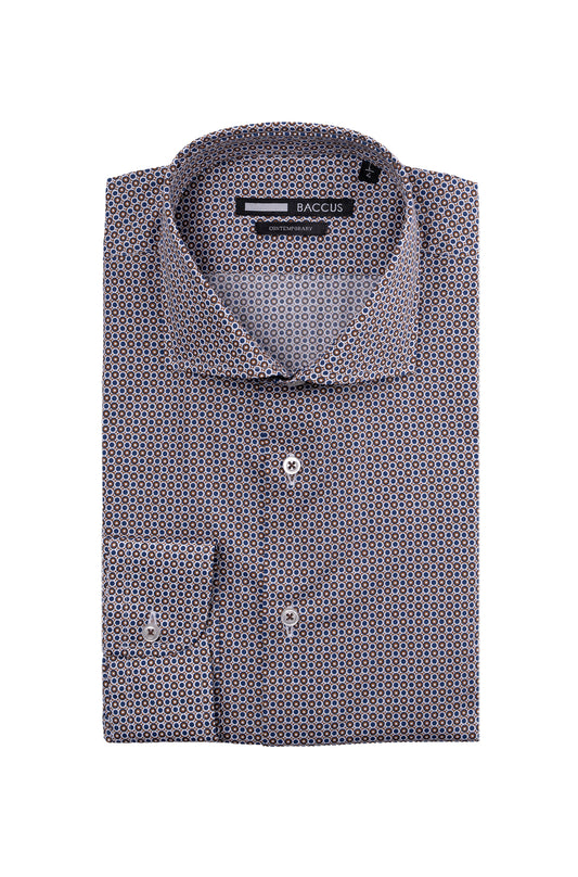 Camisa Baccus estampada - Castanho