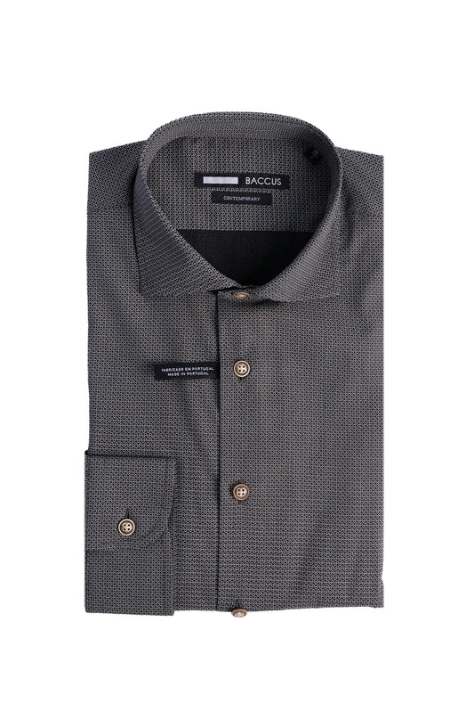 Camisa de homem estampada - Preto
