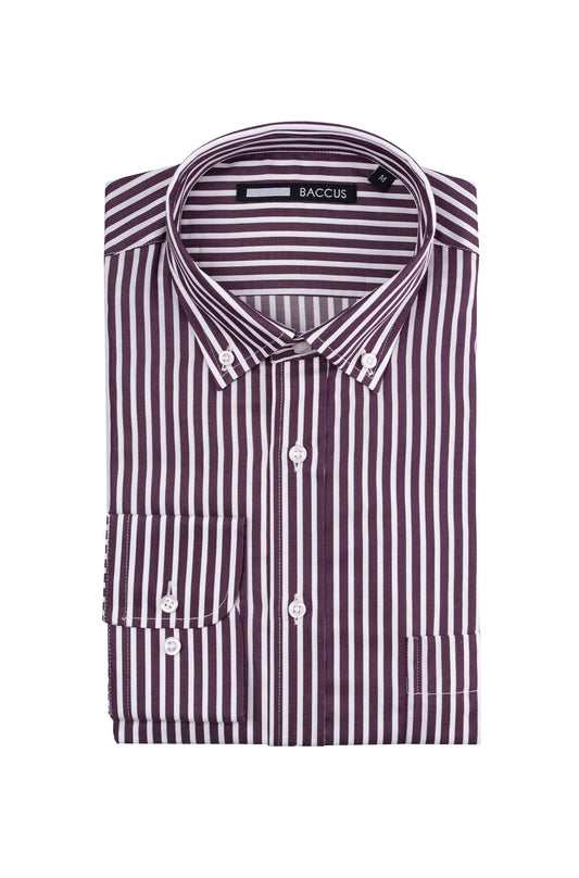 Camisa risca para homem - Bordeaux