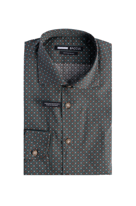 Camisa de homem estampada - Verde