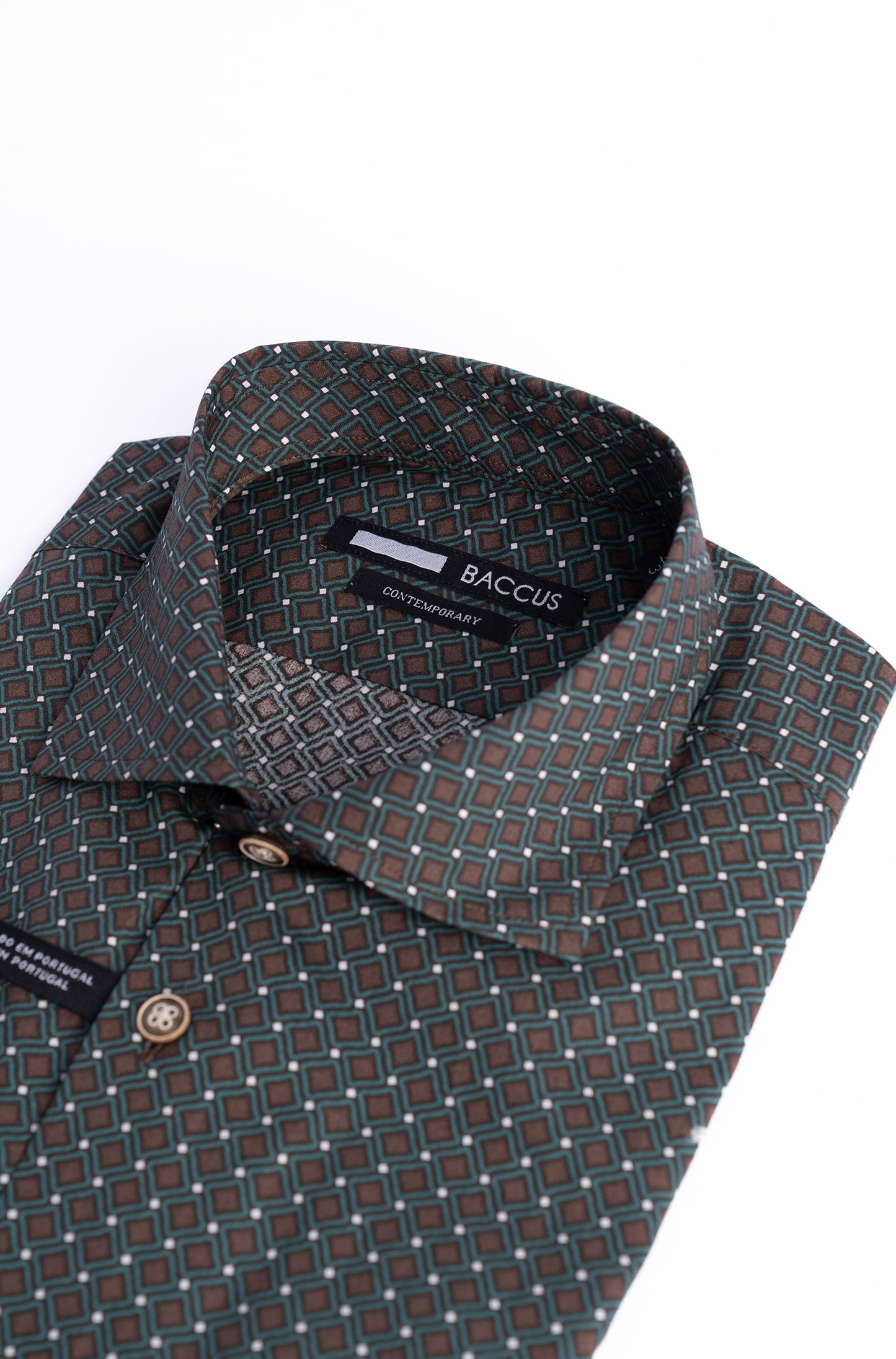 Camisa de homem estampada - Verde