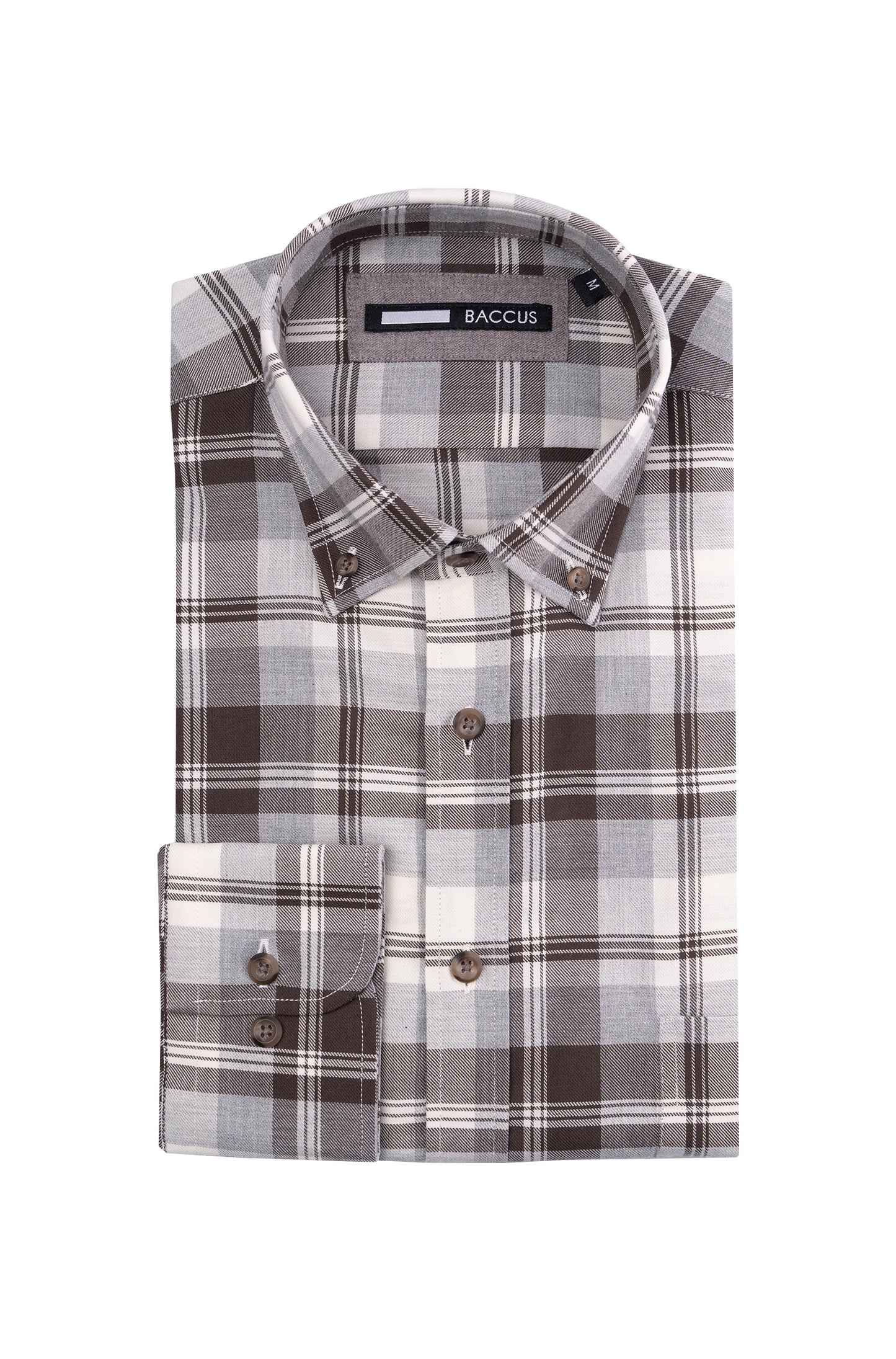 Camisa para homem xadrez - Bege