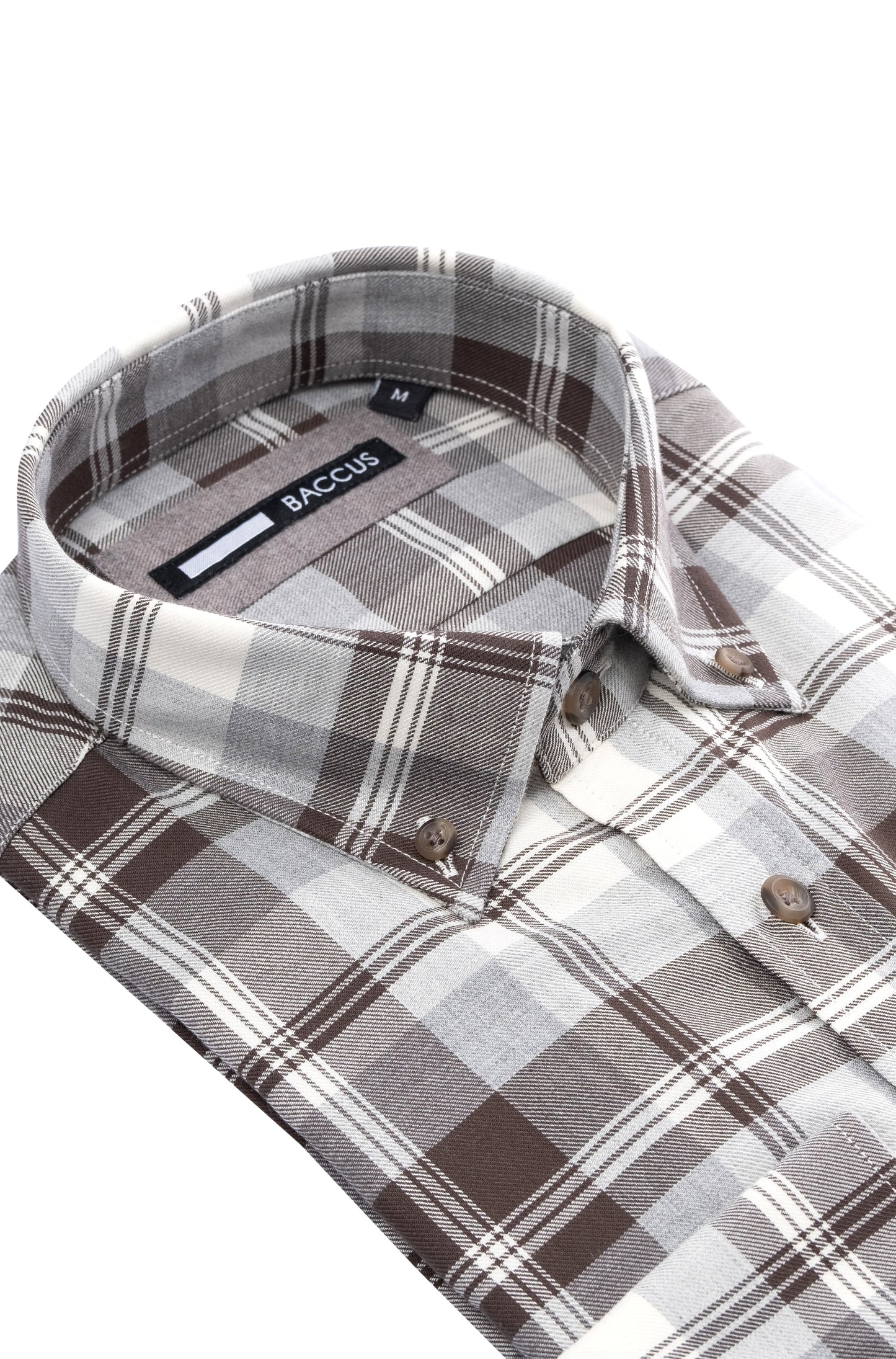 Camisa para homem xadrez - Bege