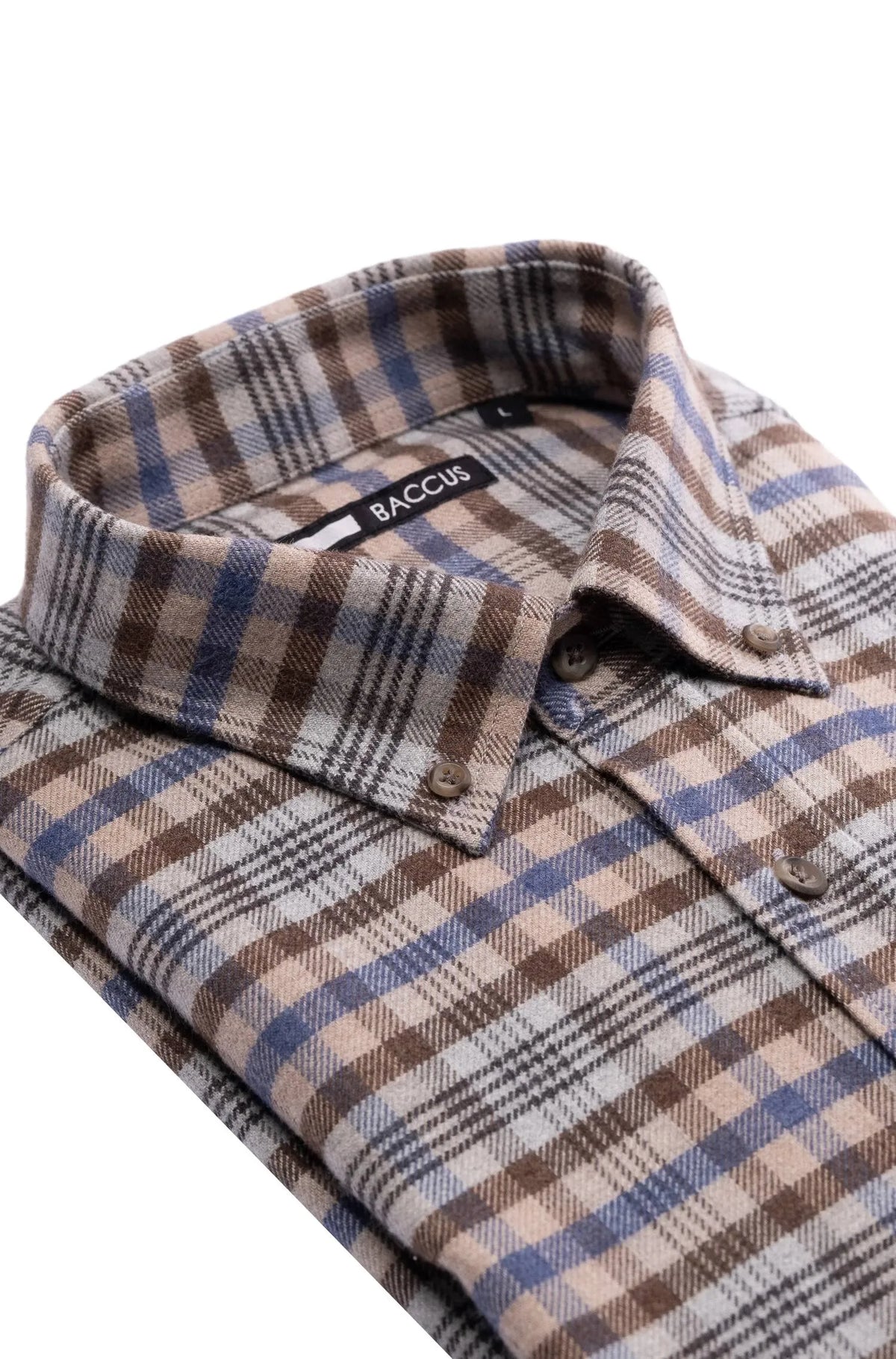 Camisa xadrez masculina - Bege