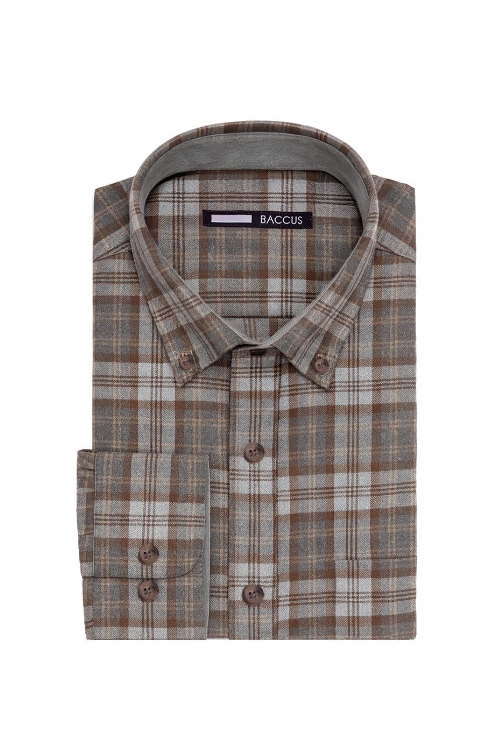 Camisa xadrez masculina - Castanho