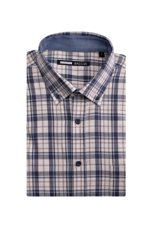 Camisa xadrez masculina - Azul