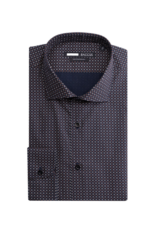 Camisa Baccus estampada - Castanho