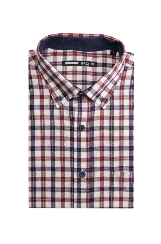 Camisa xadrez masculina - Bege