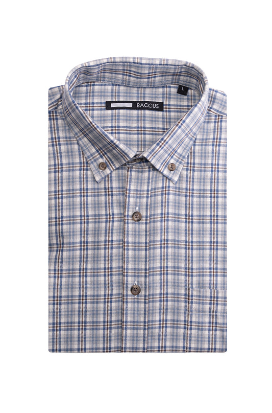 Camisa xadrez masculina - Azul