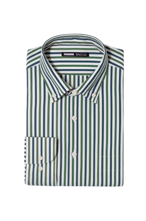 Camisa de homem com risca - Verde