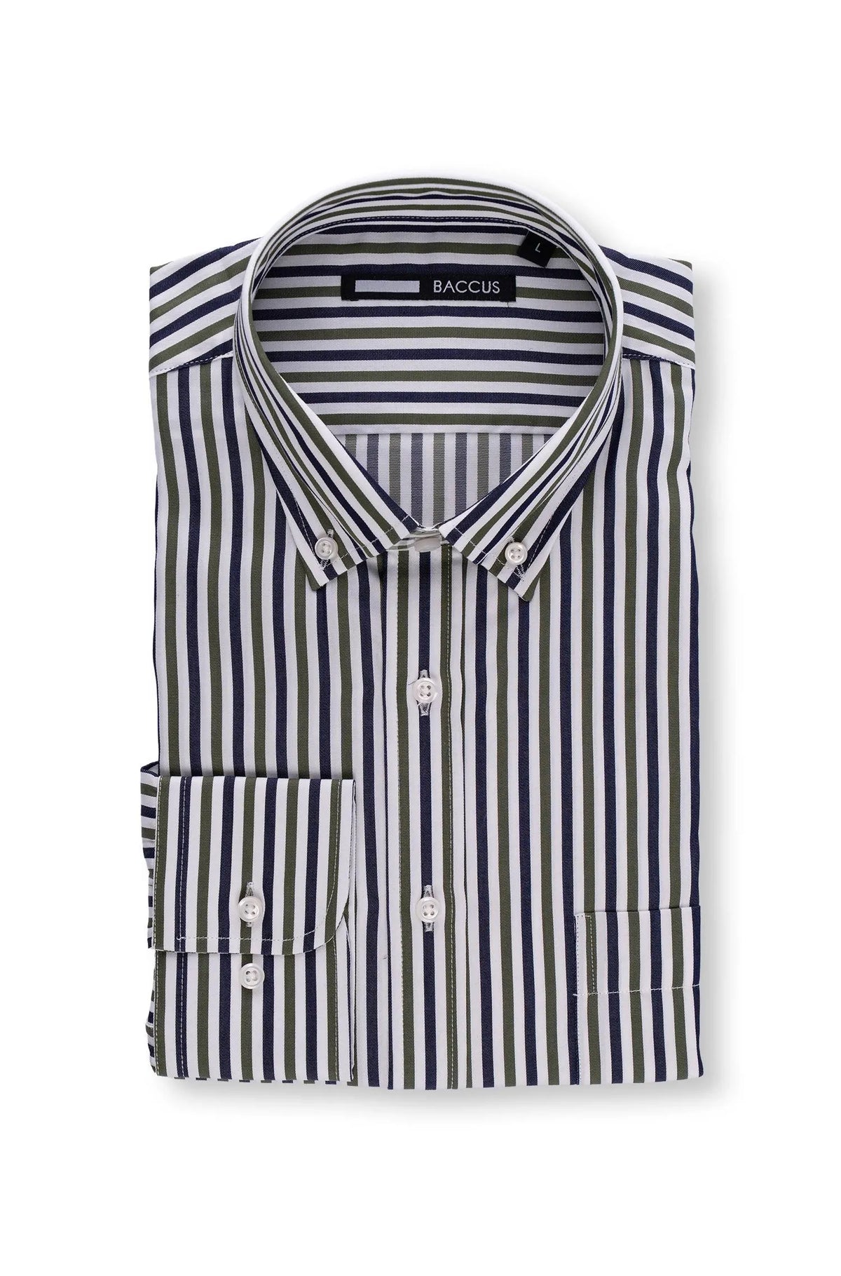 Camisa de homem com risca - Verde