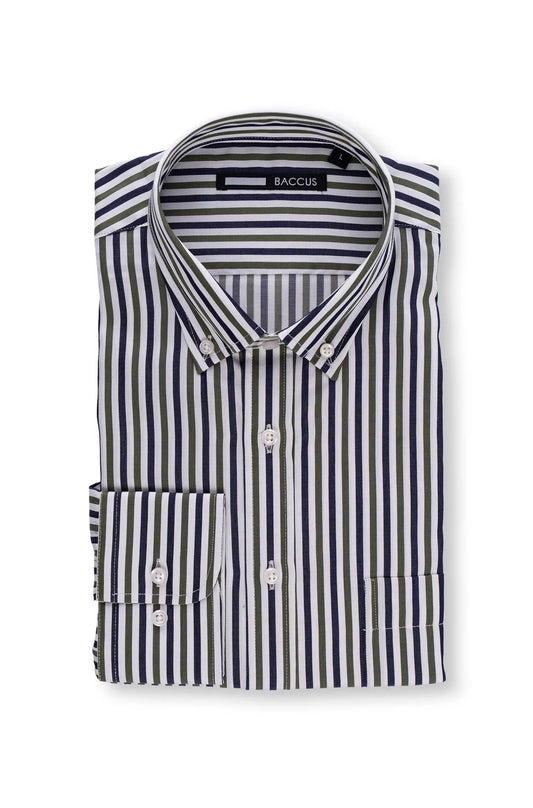 Camisa de homem com risca - Verde