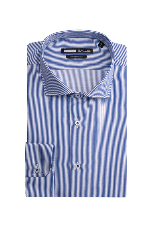 Camisa de homem com risca - Azul