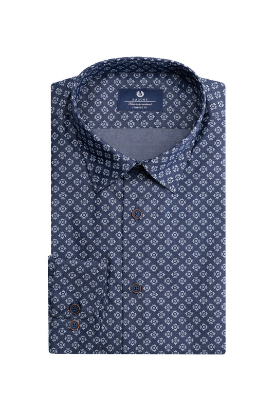 Camisa Baccus estampada - Azul