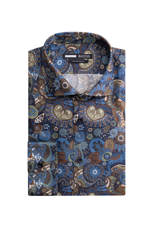 Camisa Baccus estampada - Azul
