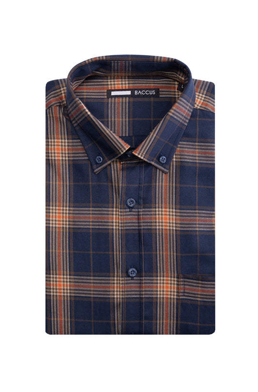 Camisa xadrez masculina - Azul