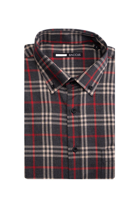 Camisa xadrez masculina - Vermelho
