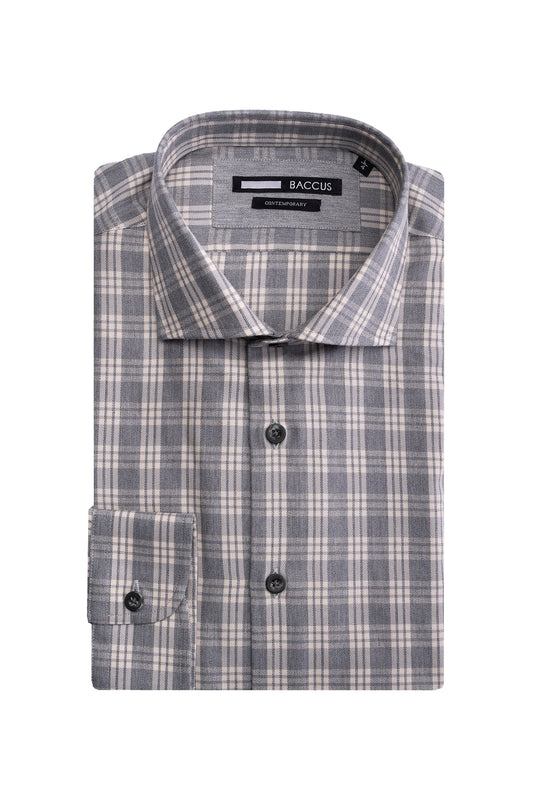 Camisa xadrez masculina - Cinza
