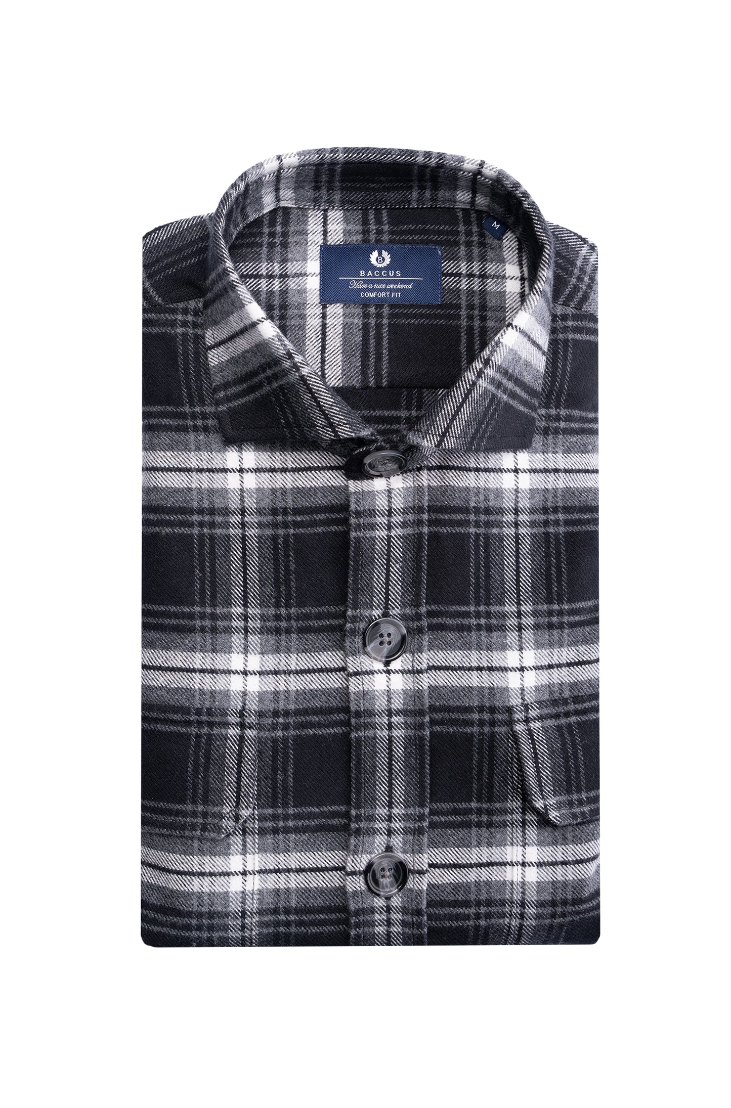 Overshirt xadrez premium - Cinza