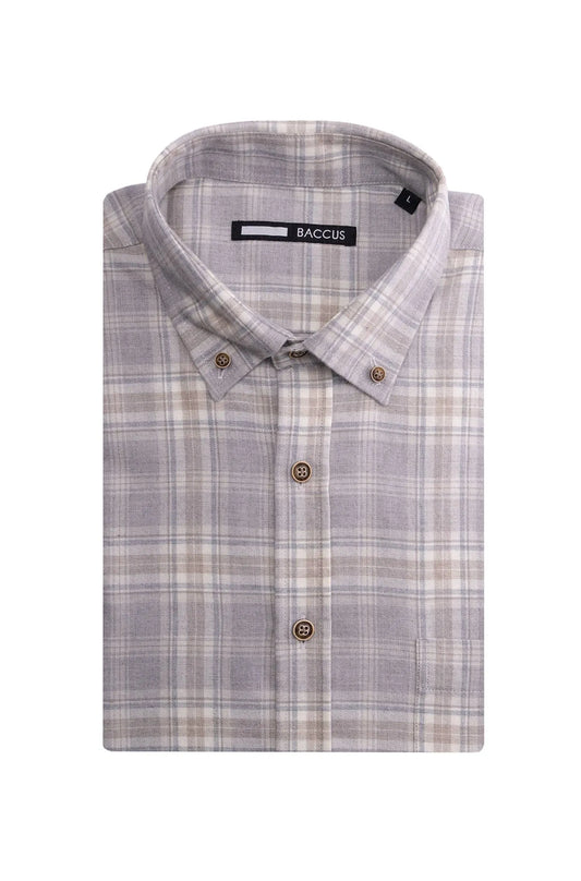 Camisa xadrez masculina - Cinza