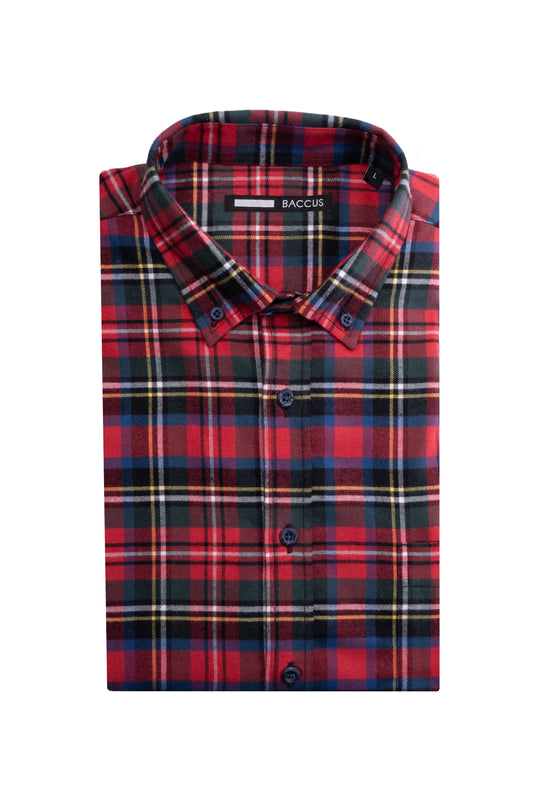 Camisa xadrez masculina - Vermelho