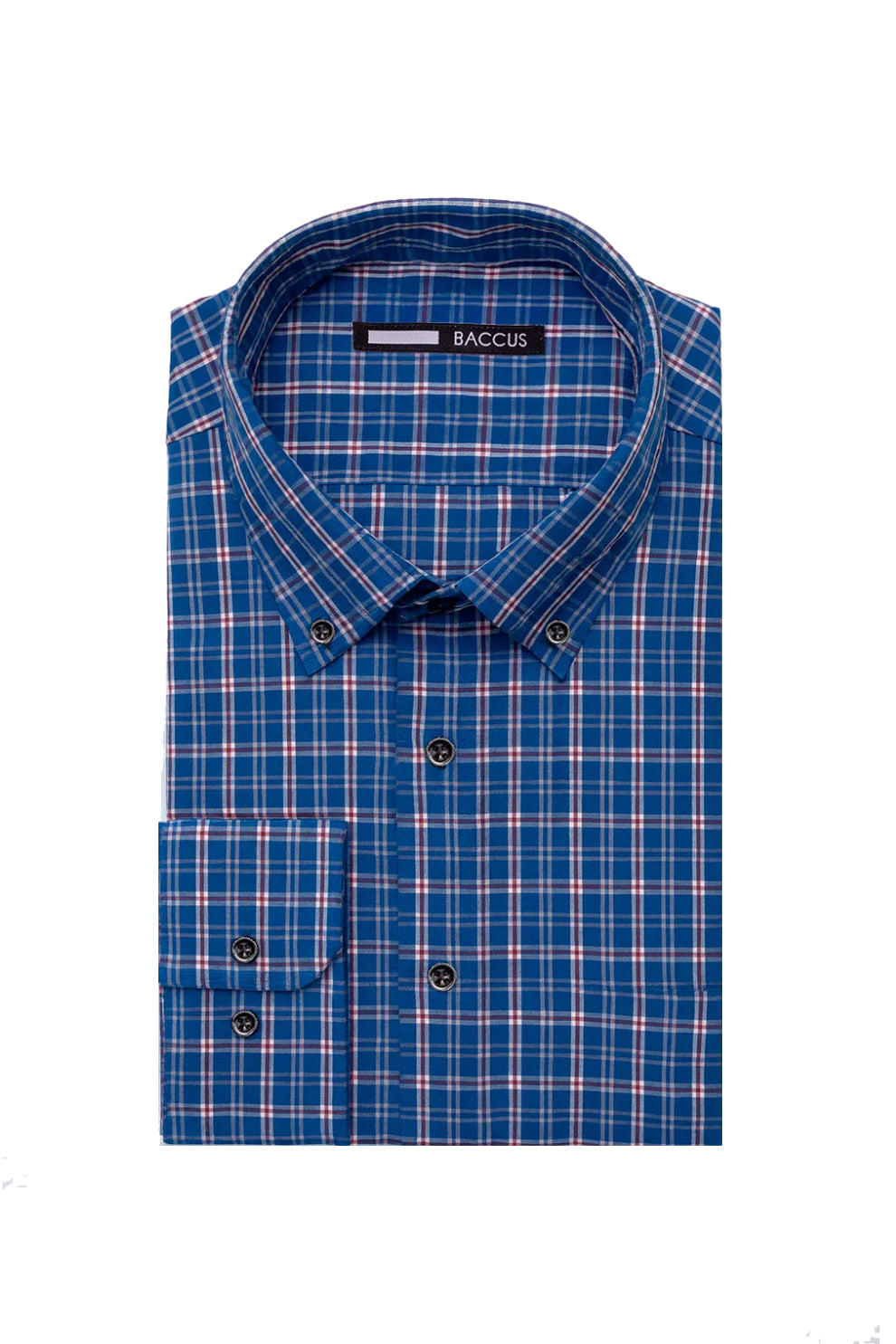 Men's Plaid Shirt - Navy Blue