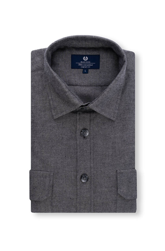 Camisa Regular Fit - Cinza
