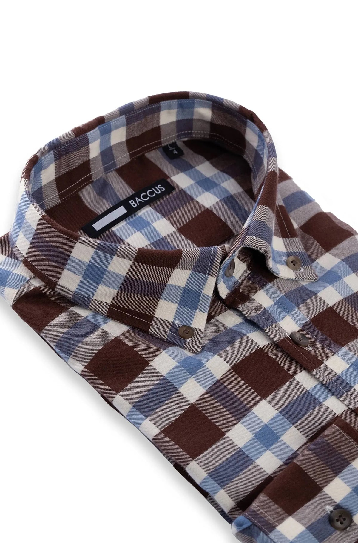 Camisa Baccus com Xadrez - Castanho
