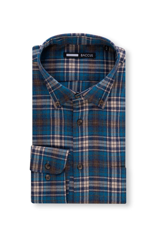 Camisa Baccus com Xadrez - Azul