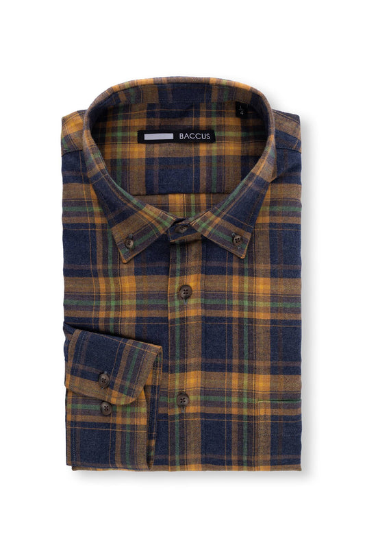 Camisa Baccus com Xadrez - Amarelo