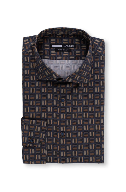 Camisa estampada Baccus - Marinho