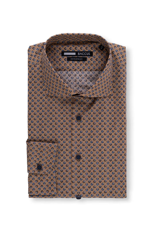 Camisa estampada - Bege