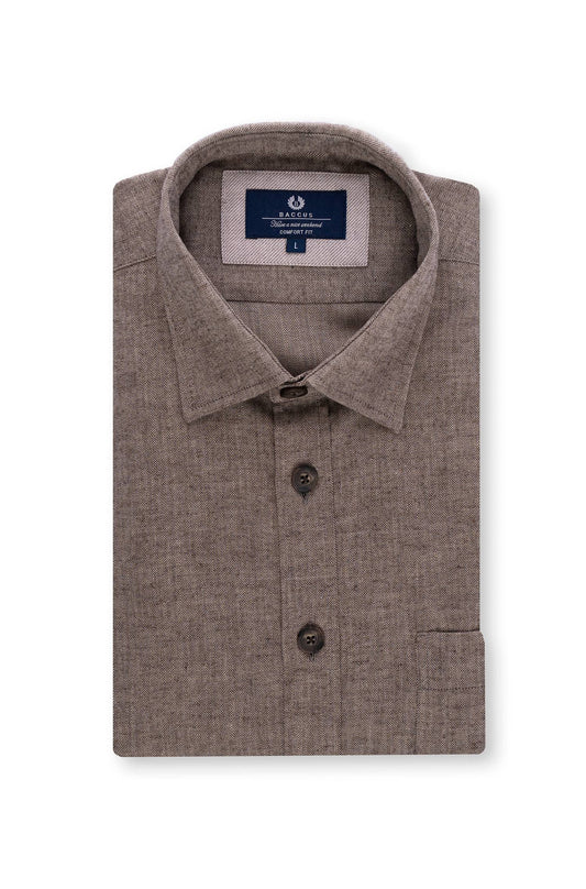 Camisa falso liso Baccus - Bege