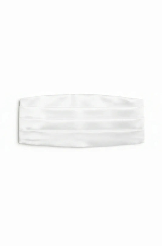 Ceremonial silk sash - White