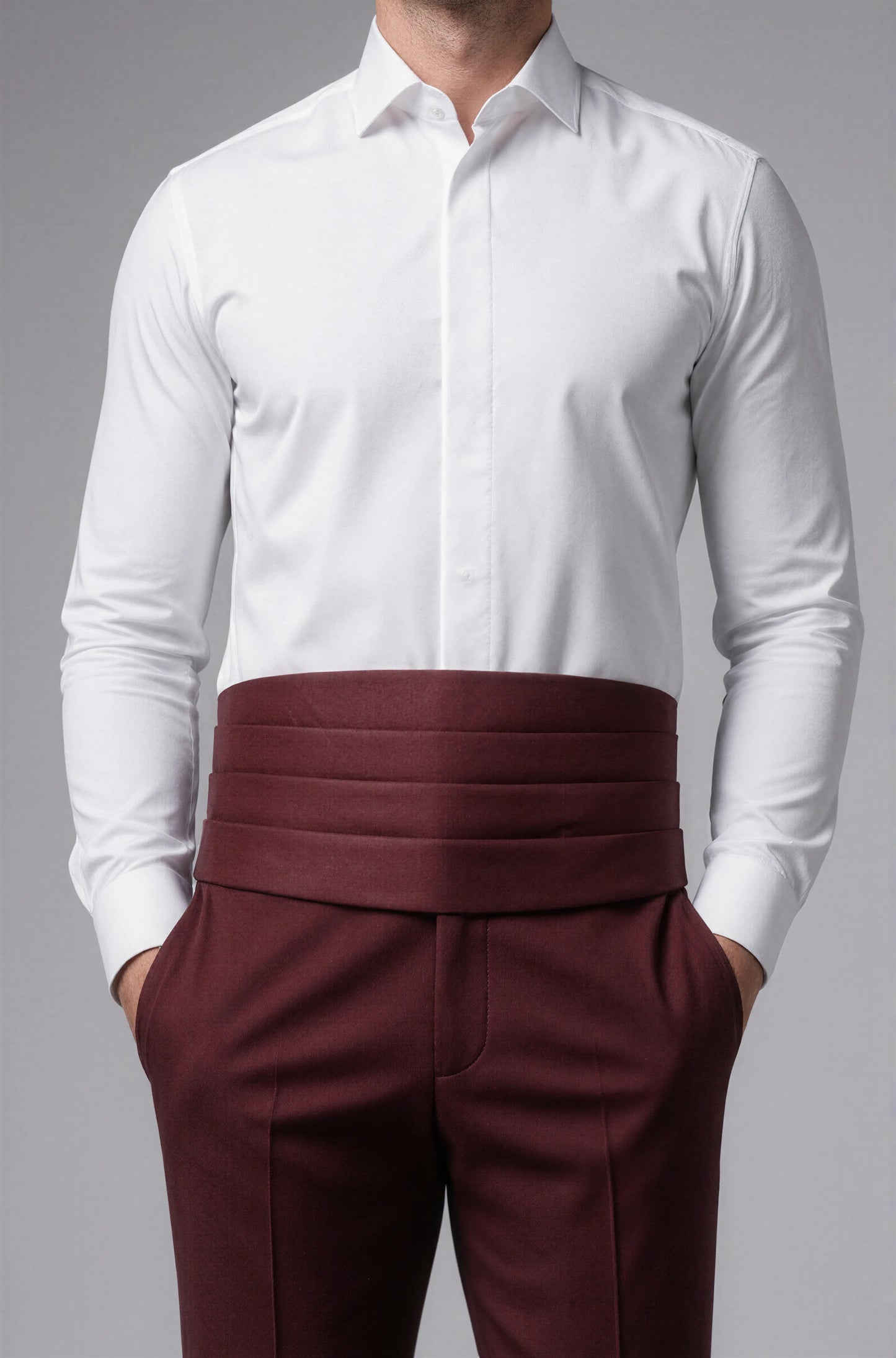 Ceremonial silk sash - Bordeaux